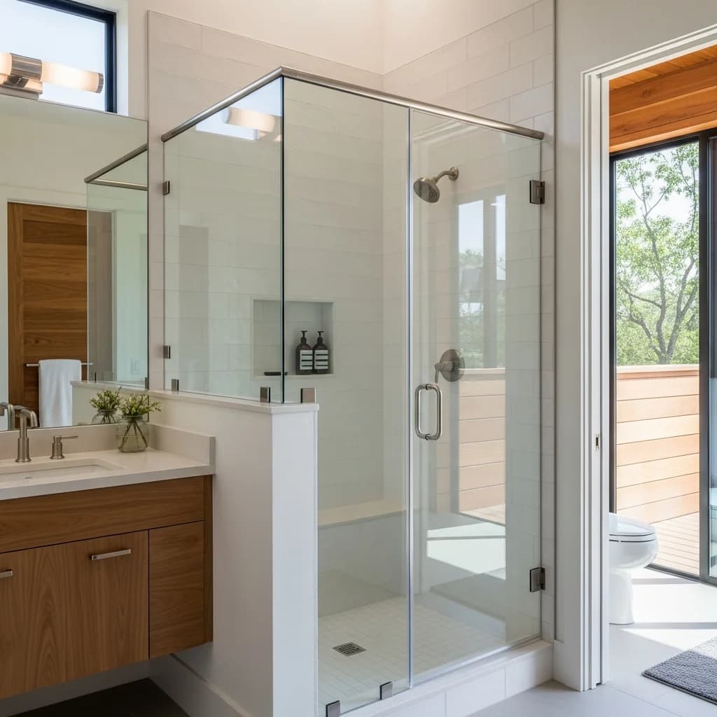 Custom Shower Doors in Austin Designed Around Your Bathroom — Not Standard Sizes