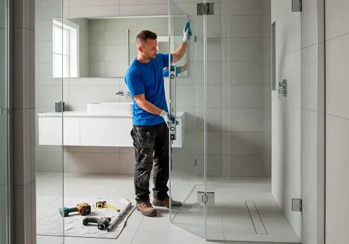 Shower glass installation