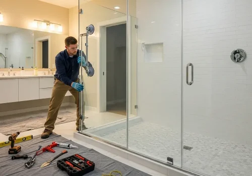 Shower glass installation