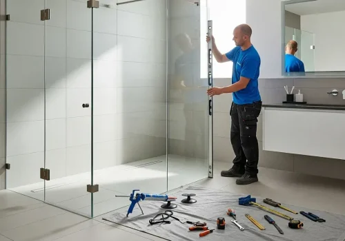 Shower glass installation