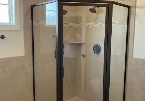 framed shower door installation in austin tx