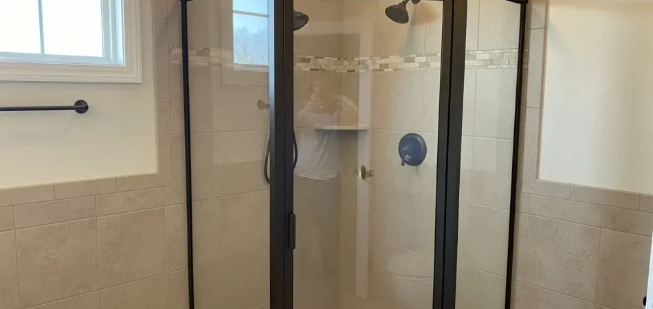 framed shower door installation in austin tx