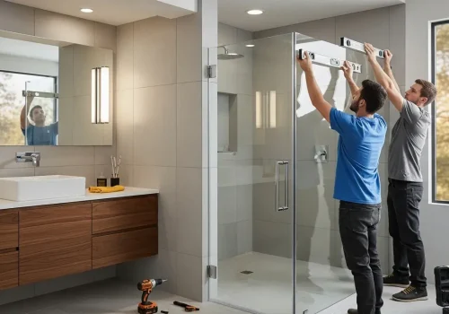 frameless shower door installation in austin tx