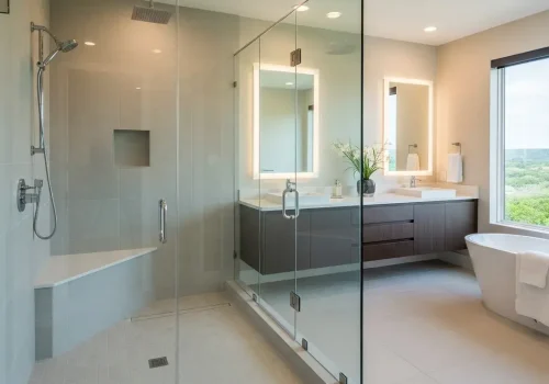 shower frameless glass in austin tx
