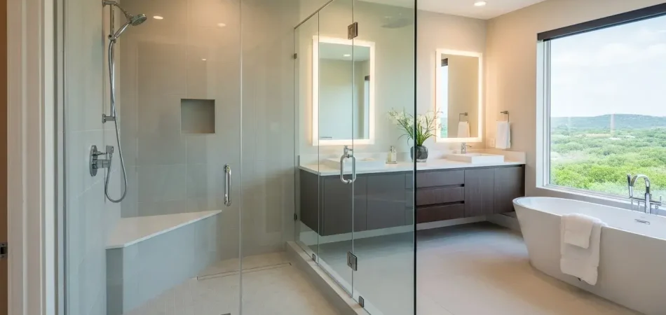 shower frameless glass in austin tx