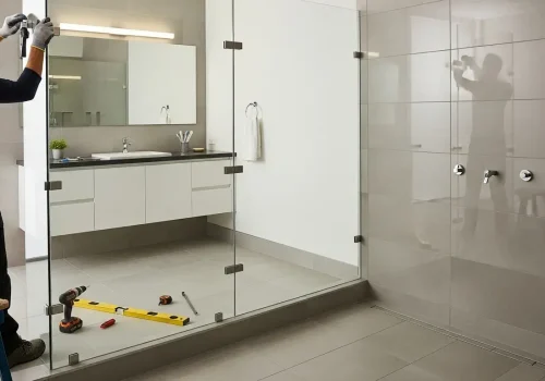 shower glass installation