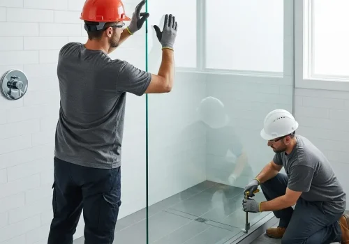 shower glass installation