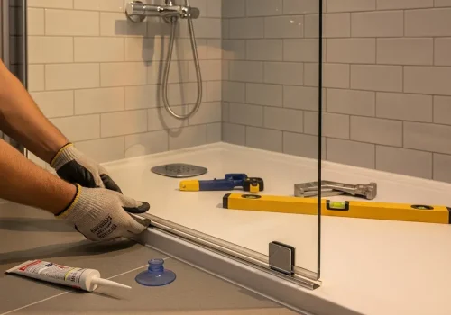 shower glass installation
